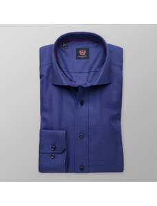 Willsoor Hommes coupe slim chemise Londres (la taille 176-182) 8309 en bleu couleur avec réglage 2ply 2-ply