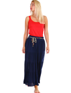 Glara Single Color Long Women's Maxi Skirt