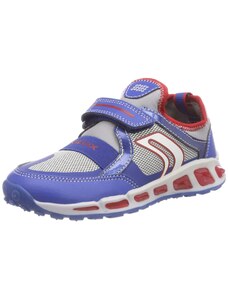 Geox J Shuttle Boy A Sneakers Basses, Bleu (Royal/Red C0833), 32 EU