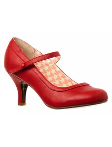 Bettie Page Shoes Bettie Pumps Années 50 en Rouge