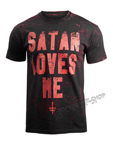 T-shirt hardcore pour hommes - SATAN LOVES ME - AMENOMEN - OMEN057KM ALLPRINT RED