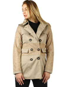 Glara Women's trench coat with lace details