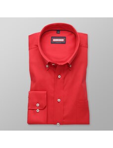 Willsoor Hommes classiques chemise (tous la taille) 7801 dans couleur rouge avec réglage facile se soucier