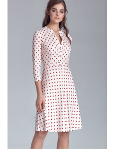Glara Women's polka dot formal dress
