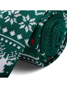 Trendhim Cravate en tricot verte à motif de Noël