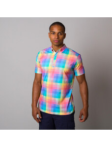 Hommes classiques t-shirt polo Willsoor 8098 avec de la couleur vérifié