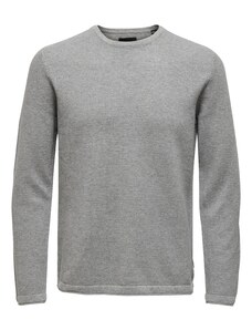 Only & Sons Pull-over 'Panter' gris
