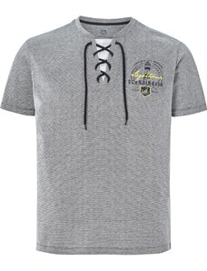 Jan Vanderstorm T-Shirt 'Ewald' jaune / gris / noir