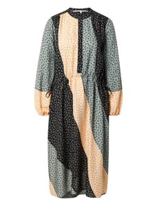SECOND FEMALE Robe-chemise 'Paprica' safran / gris / orange / noir / blanc