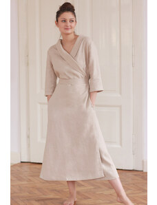 100% linen wrap dress Lotika excellent quality