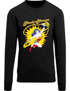 F4NT4STIC Sweat-shirt 'DC Comics Wonder Woman Vintage Leap' bleu / jaune / rouge / noir