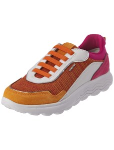 Geox Femme D Spherica D Sneakers, Orange/Fuchsia, 38 EU