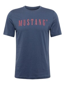 MUSTANG T-Shirt 'Alex' bleu foncé / rouge sang