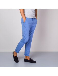 Willsoor Pantalon Chinos de couleur bleue pour homme 14275