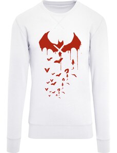 F4NT4STIC Sweat-shirt 'DC Comics Batman Arkham Knight Bats X Drip' rouge carmin / blanc