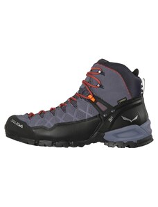 Salewa MS Alp Trainer Mid Gore-TEX Chaussures de Randonnée Hautes, Ombre Blue/Fluo Orange, 46 EU