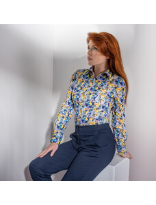 Willsoor Chemise colorée pour femmes à motif floral 14409