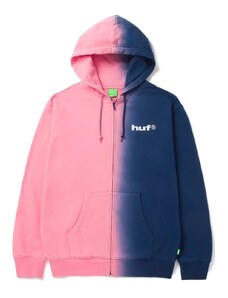 HUF Split Dye Full-zip Hoodie Pink Navy PF00484