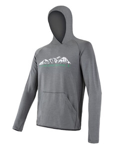 Pánská sweat-shirt SENSOR Mérinos Upper Montagnes kangourou gris