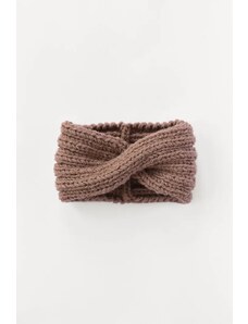 Plexida Chunky Ribbed Twist Headband Wool - Rose Grey