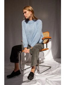 Plexida Relaxed Mohair Sweater In Ice Water