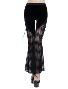 Pantalon pour femme DEVIL FASHION - Pantalon Gothique évasé avec liens d'attache sur les côtés - PT15201