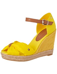 Tommy Hilfiger Chaussures Femme Semelles Compensées Espadrilles Talon Compensé, Jaune (Vivid Yellow), 42 EU