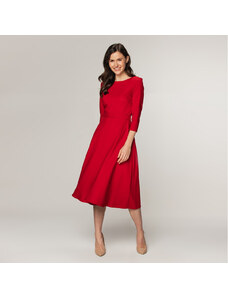 Willsoor Élégante robe de couleur rouge 14861