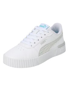 PUMA Girls' Fashion Shoes CARINA 2.0 MERMAID JR Trainers & Sneakers, PUMA WHITE-HERO BLUE-PUMA SILVER, 38.5