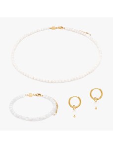 SLOYA Collier, bracelet et boucles d'oreilles Serena en Pierres de Lune