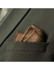 Tailor Toki Pochette de costume en laine brun clair, coutures à la main