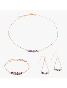 SLOYA Collier, bracelet et boucles d'oreilles Piana en pierres Jaspe
