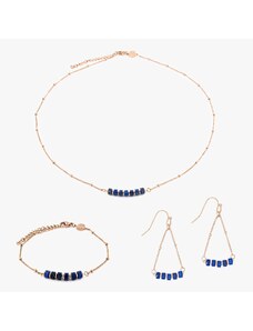SLOYA Collier, bracelet et boucles d'oreilles Piana en pierres Lapis-lazuli