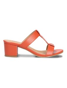 Nae Vegan Shoes Iris Orange Vegan High-heeled Sandals