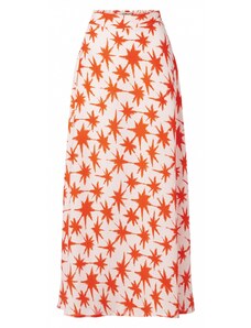 Surkana Palms Midi Skirt en Orange