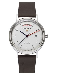 Bauhaus Montre à affichage analogique marron / blanc
