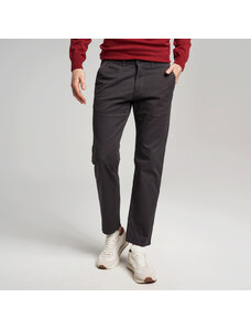 Willsoor Pantalon pour hommes chino couleur graphite avec motif uni 15039