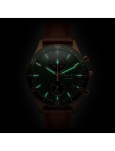 Fawler Aeris | Montre chronographe en laiton à cadran vert