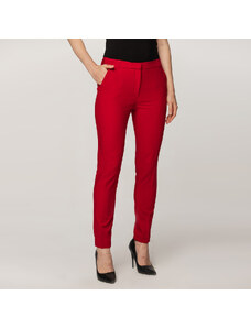 Willsoor Pantalon de costume rouge pour femme 11160