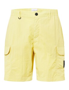 Calvin Klein Jeans Pantalon cargo jaune clair / noir