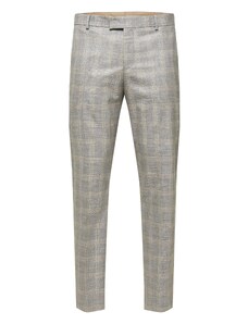 SELECTED HOMME Pantalon à plis sable / gris clair / blanc
