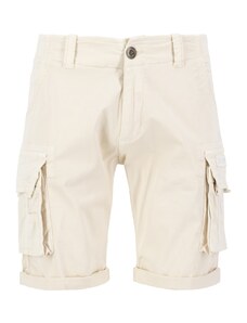ALPHA INDUSTRIES Pantalon cargo beige / blanc