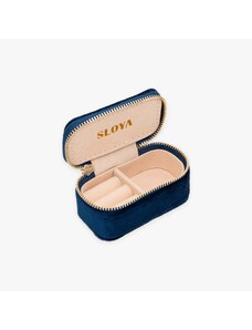 SLOYA Mini boîte à bijoux velours bleu lapis-lazuli