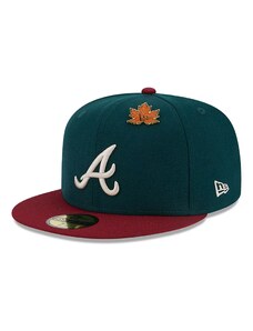 New Era Atlanta Braves MLB Contrast World Series Dark Green 59FIFTY Fitted Cap 60364474