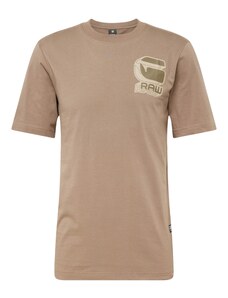 G-Star RAW T-Shirt 'Shadow' beige / noisette / olive