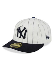 New Era New York Yankees Cooperstown MLB Stripe Chrome White Retro Crown 59FIFTY Fitted Cap 60292675