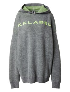 Karo Kauer Robes en maille gris chiné / vert clair