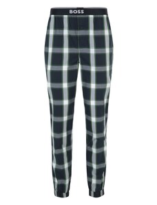 BOSS Pantalon de pyjama 'Essential' bleu marine / bleu fumé / vert foncé / blanc cassé