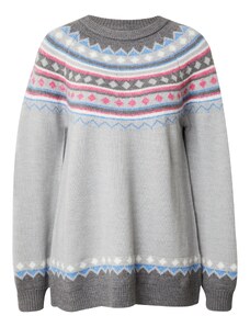 UNITED COLORS OF BENETTON Pull-over bleu clair / gris / rose pastel / blanc