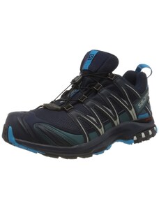 Salomon XA Pro 3D Gore-Tex Chaussures Imperméables de Trail Running pour Homme, Stabilité, Accroche, Protection longue durée, Navy Blazer, 42 2/3